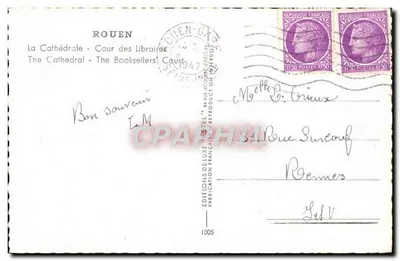 Katedra w Rouen — Dziedziniec Książąt — Estel — Rewers