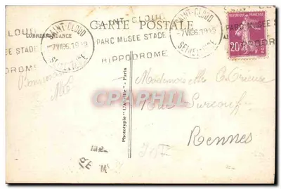 Saint-Cloud — Wielka Kaskada — Fototypia 'L'Arcille' n°44 — Rewers