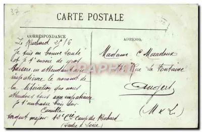 Wyspa Bouchard (L.-et-L.) — Pozostałości Absydy Katedry Świętego Leonarda, z XI i XII wieku, pierwotnie był starym klasztorem — LL. — Rewers