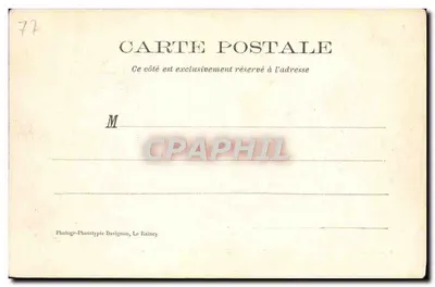 Fontainebleau — Entrada da Escola de Aplicação — Baudinière em Fontainebleau — Verso