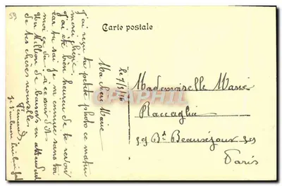 Bilhete postal antigo Bray Dunes Les Dunes — Verso