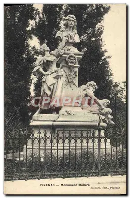 Pézenas — Monumento a Molière — Richard, editor, Pézenas