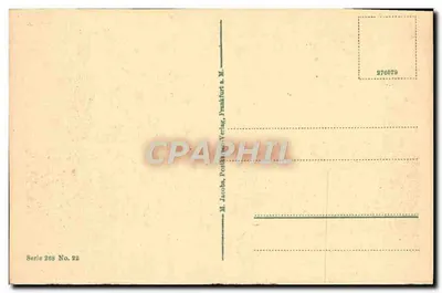 Wiesbaden, Plaza del Mercado — vista de la catedral y del edificio adyacente — M. Jacobs, Postkarten-Verlag, Fráncfort a. M., serie 268 n° 22 — Reverso