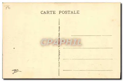 Rouen - Pont Boieldieu — widok rzeki z parowcem — wydawca La Cigogne, nr 415 — Rewers
