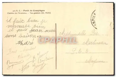 Las Compiègne — Las Armistycja — Ogólny widok (Cl. Hutin) — Rewers