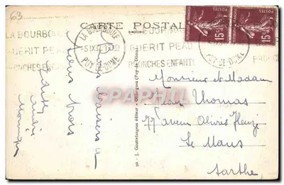 La Bourboule — Zakład Termiczny — L'Auvergne — Rewers