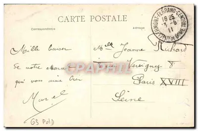 Clermont-Ferrand — Statua Matki Bożej z Katedry i Widok Panoramiczny — L'Auvergne, nr 954 — Rewers