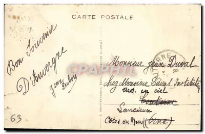 Clermont-Ferrand — Plaza de Jaude, Iglesia de los Mínimos y Rue Blatin — G d'O 1094 — Reverso