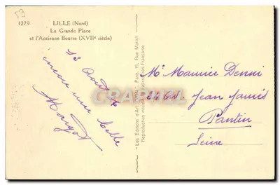 Lille (Nord) — La Grande Place en de Oude Beurs (17e eeuw) — Les Éditions d'Art Marlet — Achterkant