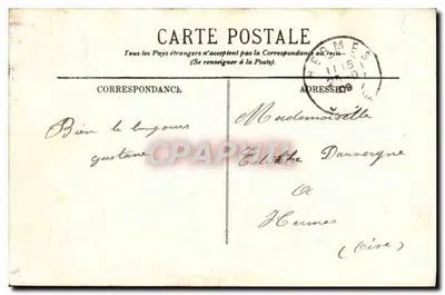 Cherbourg — Statua Napoleona I i Zatoka — LL. — Rewers