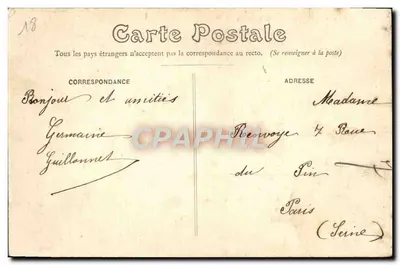 Bourges — Petit Séminaire St-Célestin — Editor: Bourges — Verso
