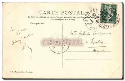 Monumento Goudoulin — Toulouse — C. F. Adams Cie, n°7 — Verso