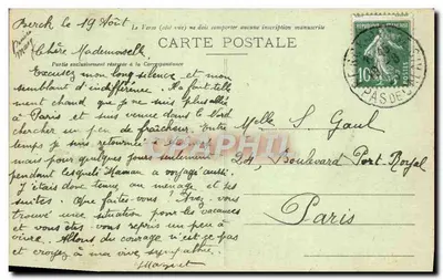 Berck-Plage — Widok plaży przy pełni morskiej — T.G. 536 — Rewers