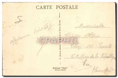 Le Touquet-Paris-Plage — Boulevard Daloz — Edições Gaby, n°184 — Verso
