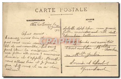 Aix-les-Bains (Savoie) — O Grande Porto — Coleção L. Grimal, Chambéry — Verso