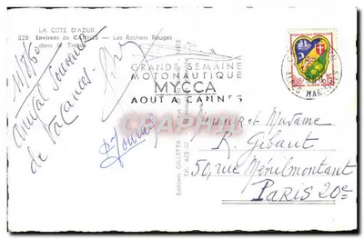 Les Rochers Rouges — Oaza Cannes — Wydawnictwo Gilletta, n°328 — Rewers