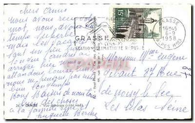 Grasse - Ogólny widok (strona południowa) — Real Photo — Station Photométrique — Rewers