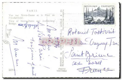 Notre-Dame w Paryżu — widok na most Archebiskupa — Estel — Rewers