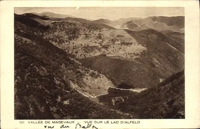 Vale de Masevaux — Vista sobre o lago de Alfeld — editor Braun & Cie, n° 151