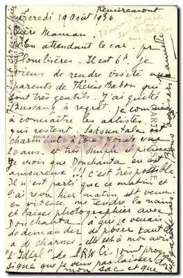 Vale de Masevaux — Vista sobre o lago de Alfeld — editor Braun & Cie, n° 151 — Verso