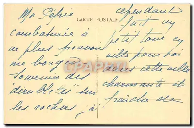 Quimper - A Torre do Bispo e o Mont-Flugy — Editor: Villars, n° 7196 — Verso