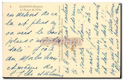 Quimper (Finistère) — De Passeur op de Odet — Edities van Kunst Yvon — Achterkant