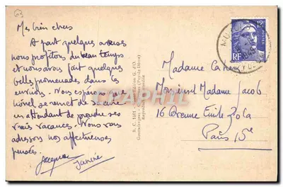 El Lago de Chambon — La Auvergne Poética — Edición G. d'O. (Gautierges) — Reverso