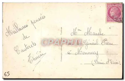 Cauterets - Le Gave de Lutour au-dessous du lac d'Estom — Les Hautes-Pyrénées — Phototype Labouche, Toulouse, n° 273 — Verso