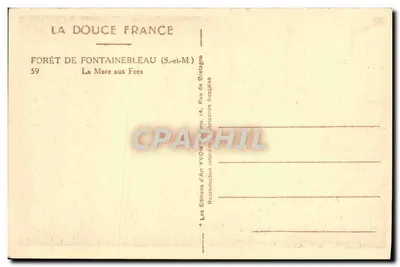 Floresta de Fontainebleau — Lago das Fadas — Edições de Arte Yvon — Verso