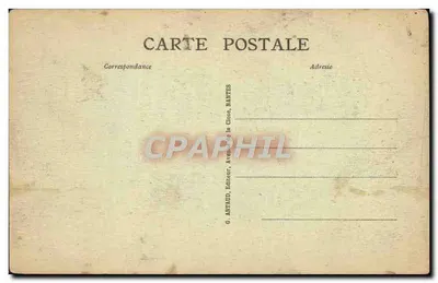 Cherbourg - Jardim Público e Forte do Roule — G. Artaud, editor, Mantes — Verso