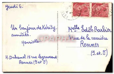 Paimpol — As Falésias — C° dos Artes Fotográficas de Stiasshbourg-Schlichtheim n°49 — Verso