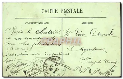 Clermont-Ferrand — Nowa Poczta, aleje Charras i Gare — LL. — Rewers
