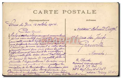 Saint-Germain-en-Laye — Zamek (XVI wiek), widok z parteru — Wydawca: Drukarnia Delaporte & L'Apollon, nr 9 — Rewers