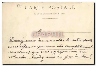 Bilhete postal antigo Gerbier des Joncs Fonte da Loire — Verso