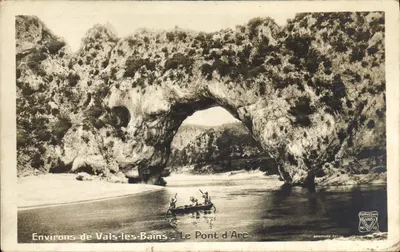 Arredores de Vals-les-Bains — O Ponte d'Arc — Bromure Artificiel, Coleção de Vais, N° 10