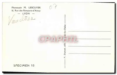 La Louvesc — A Basílica (visão interna) — Fototipia M. Lescuyer, Lyon — Verso