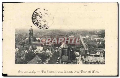 Aire-sur-la-Lys — Vue d'ensemble prise du haut de la Tour St-Pierre — éditeur : Imp. Aire-sur-la-Lys