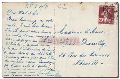 Le Touquet-Paris-Plage - A Digue e o Bairro Ridoux — editor anônimo, n° 64 — Verso