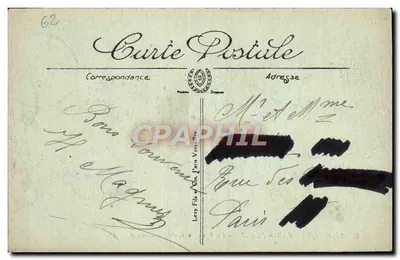Le Touquet-Paris-Plage — A Praia com maré alta — LL — Verso
