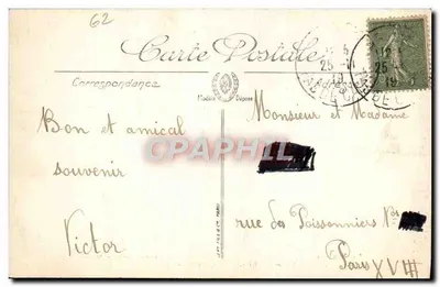 Arras — Widok ulicy Neuve-Saint-Géry po bombardowaniu 6 października 1914 — Wydawnictwo Fernand Benoit — Rewers