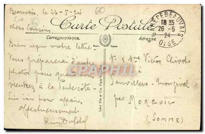 Beauvais — O Palácio de Justiça (século XVI) — Antigo Palácio Episcopal — LL — Verso