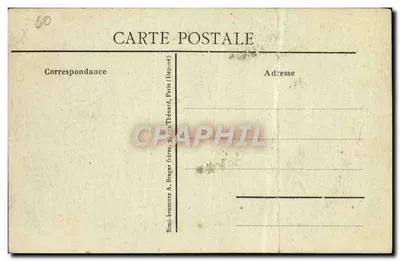 Bilhete postal antigo Castelo de Mouchy — Verso