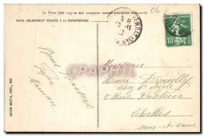 Nice - Promenade des Anglais - Palácio da Ponte — Edição Saletta, Nice, n°25 — Verso