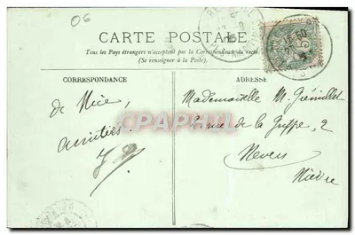 NICE — Wejście do portu, widok z Mont-Boron — LL. — N° 205 — Rewers