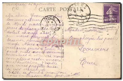 NICE – Przystań – Plaża pod uderzeniem fali — Wyd. Giletta n°145 — Rewers