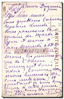 CANNES - Le Port et le Mont Chevalier — vue du port avec un voilier et un phare, éditeur AILETAPPOSTAL, n° 435 — Verso