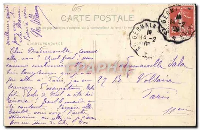Lourdes - 4. Stacja Krzyża — Hautes-Pyrénées — Fototypia Labouche Frères, Toulouse — Rewers