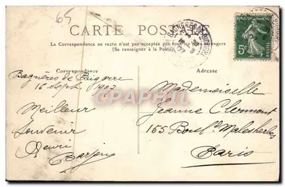 Bagnères-de-Bigorre, o Casino visto do Mont Olivet — 555 — Editor não identificado — Verso