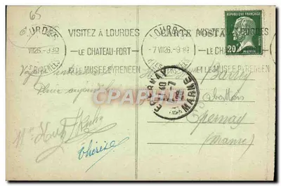 Lourdes — De Basiliek, bovenaanzicht — De Pyreneeën, n°63 — Achterkant