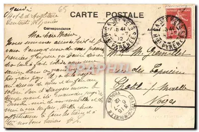 Cauterets - Vue générale, Mamalon-Vert — Les Pyrénées, éditeur non identifié, n° 398 — Verso